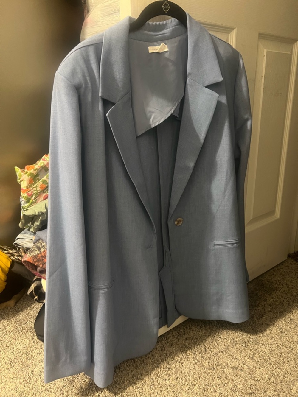 Maurices Light Blue Single-Button Blazer